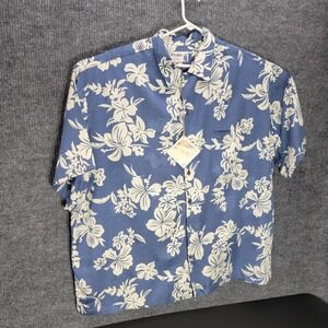 Iolani Aloha Shirt Tall 3XL Hawaiian Jacquard Rayon Tropical NWT